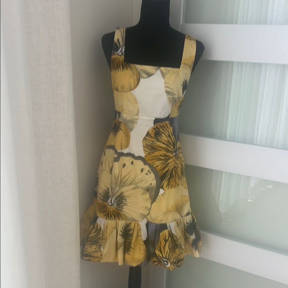 Floral Yellow Dress size S/M